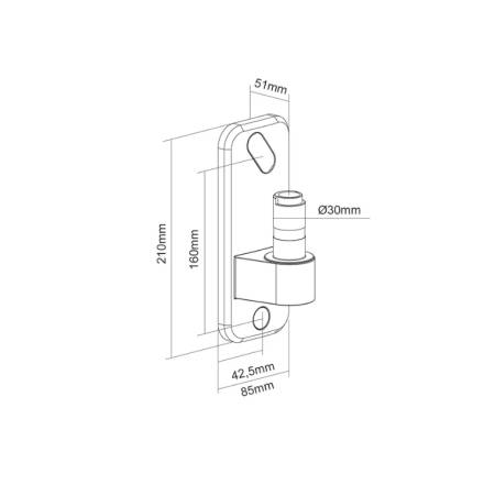 Neomounts wall adapter for DS70/DS75-450WH1/2