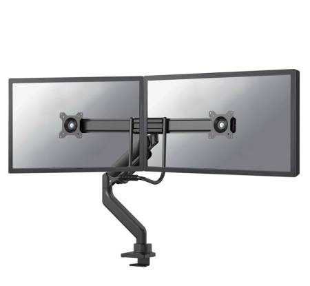 Neomounts Screen Desk Mount 2 screens (topfix clamp & grommet) for 2 Monitor Screens
