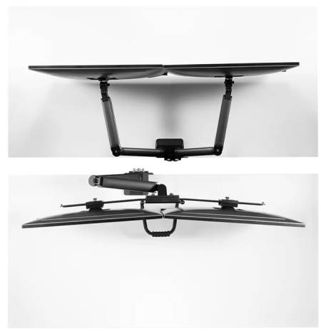 Neomounts Screen Desk Mount 2 screens (topfix clamp & grommet) for 2 Monitor Screens