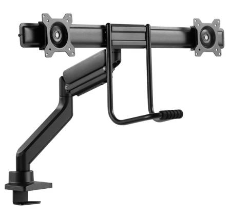 Neomounts Screen Desk Mount 2 screens (topfix clamp & grommet) for 2 Monitor Screens