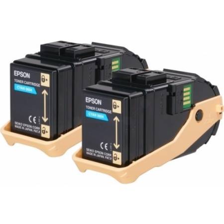 Epson AL-C9300N Double Pack Toner Cartridge Cyan