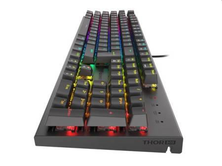 Genesis Mechanical Gaming Keyboard Thor 303 RGB Backlight Red Switch Hot Swap US Layout Black