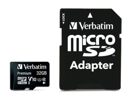 Verbatim Premium micro SDHC 32GB Class 10 (Incl. Adaptor)