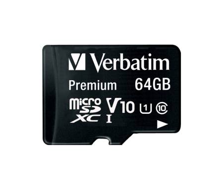 Verbatim Premium micro SDXC 64GB Class 10 (Incl. Adaptor)