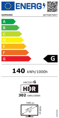 Samsung 75'' 75QN700C 8K NEO QLED FLAT