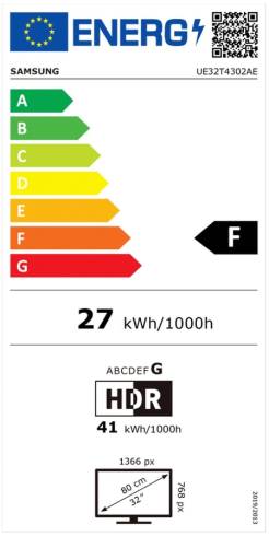 Samsung 32" 32T4302 HD LED TV