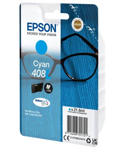 Epson 408L Spectacles DURABrite Ultra Single Cyan Ink
