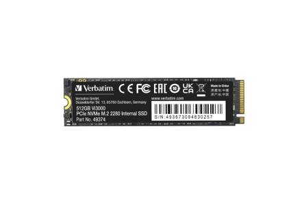 Verbatim Vi3000 Internal PCIe NVMe M.2 SSD 512GB