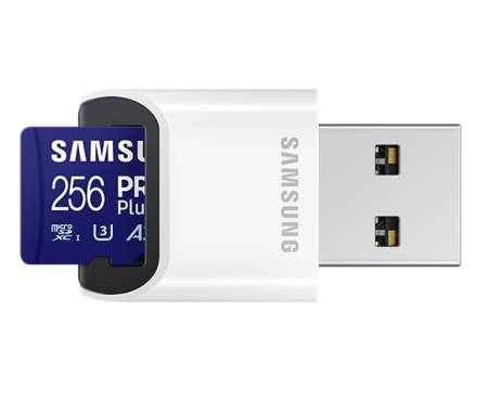 Samsung 256GB micro SD Card PRO Plus with USB Reader