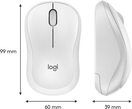 Безшумна безжична мишка Logitech WL M220 910-006128 - бяла
