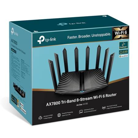 Рутер Wi-Fi 6 TP-Link Archer AX95 AX7800 3-лентов