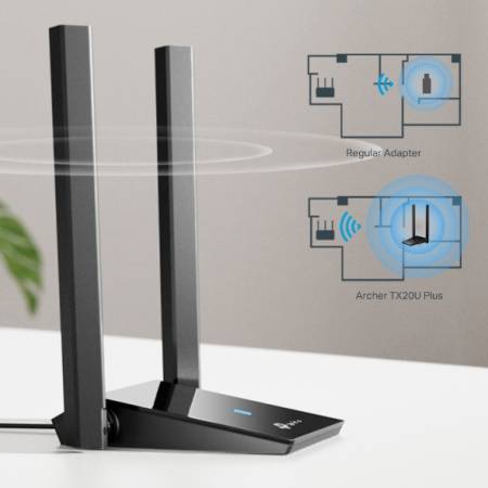 Безжичен USB 2-лентов адаптер TP-Link Archer TX20U Plus AX1800
