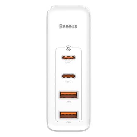 Зарядно устройство Baseus GaN2 Pro 2x USB Type-C / 2x USB 100W CCGAN2P-L02 - бял