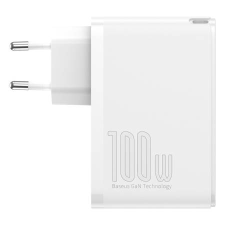 Зарядно устройство Baseus GaN2 Pro 2x USB Type-C / 2x USB 100W CCGAN2P-L02 - бял