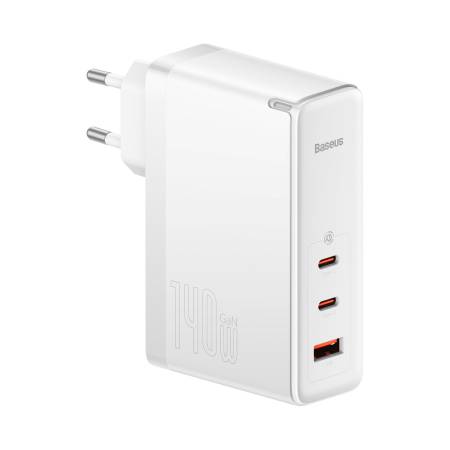 Зарядно устройство Baseus GaN5 Pro fast charger 2xUSB-C+USB 140W CCGP100202 - бял