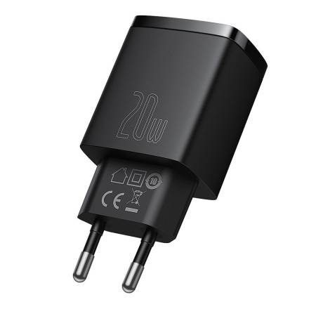 Зарядно устройство Baseus USB към USB Type C 20W 3A Quick Charge 3.0 CCXJ-B01 - черно