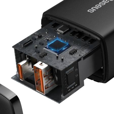 Зарядно устройство Baseus USB към USB Type C 20W 3A Quick Charge 3.0 CCXJ-B01 - черно