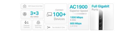 Безжична Wi-fi Mesh система TP-Link Deco S7(1-pack) AC1900