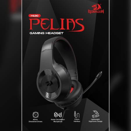 Геймърски слушалки Redragon - Pelias H130 - черни