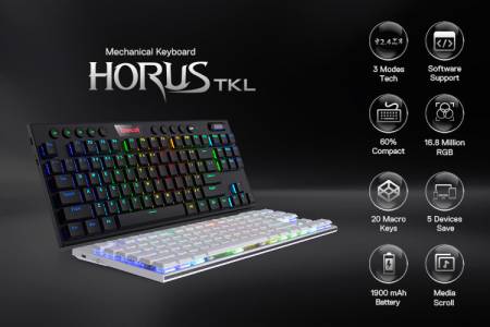 Клавиатура Redragon Horus TKL K621 RGB механична
