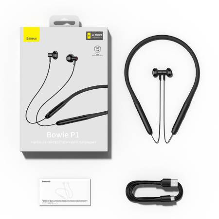 Безжични слушалки Baseus Bowie P1 Neckband NGPB000001 - черни