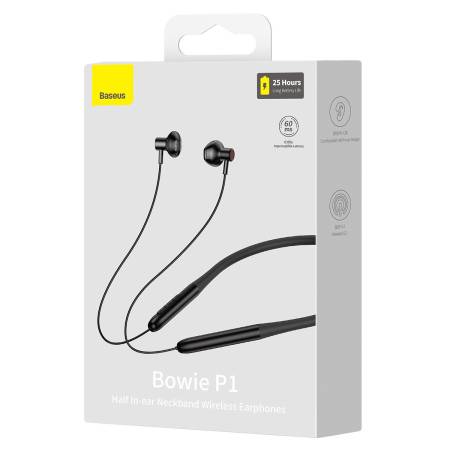 Безжични слушалки Baseus Bowie P1 Neckband NGPB000001 - черни