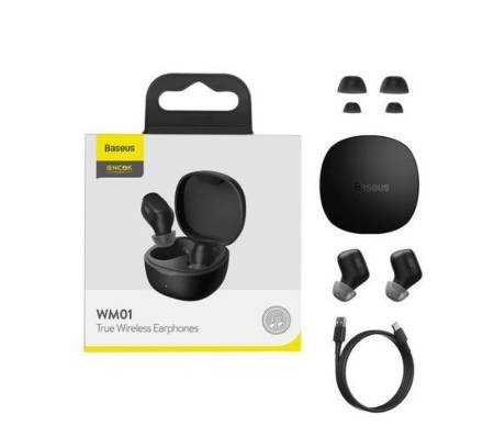 Безжични Bluetooth слушалки Baseus WM01 NGTW240001 Encok TWS черни