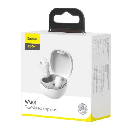 Безжични слушалки Baseus Encok WM01 TWS Bluetooth 5.3 NGTW240002 - бели