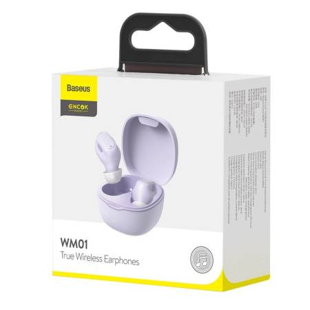 Безжични слушалки Baseus Encok WM01 TWS Bluetooth 5.3 NGTW240005 - лилави