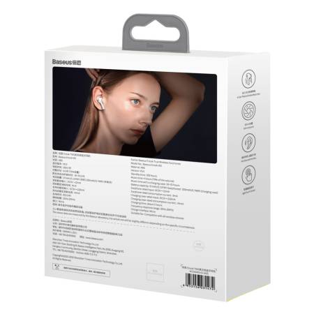 Безжични слушалки Baseus TWS W3 waterproof IP55 NGW3-02 Bluetooth 5.0 - бели
