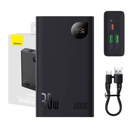 Външна батерия Baseus Adaman2 20000mAh 30W 2 x USB PPAD050101 - черна