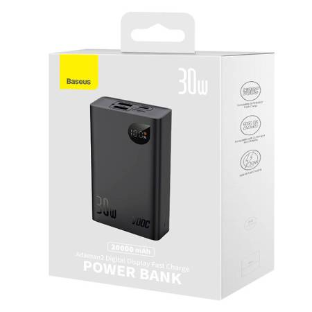 Външна батерия Baseus Adaman2 20000mAh 30W 2 x USB PPAD050101 - черна