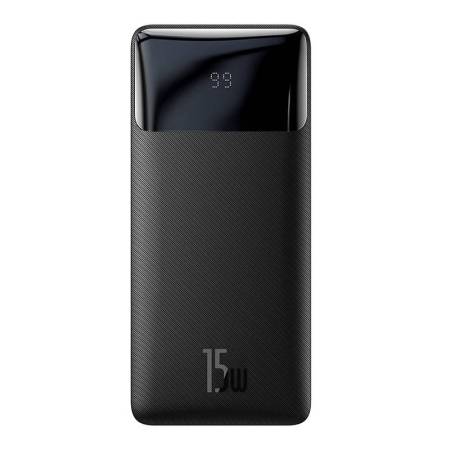 Външна батерия Baseus Bipow PPBD050101 20000mAh 15W Overseas Edition + USB-A - Micro USB кабел 0.25м - черна
