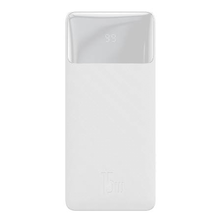 Външна батерия Baseus Bipow PPBD050102 20000mAh 15W бял + USB-A - Micro USB кабел 0.25m бял