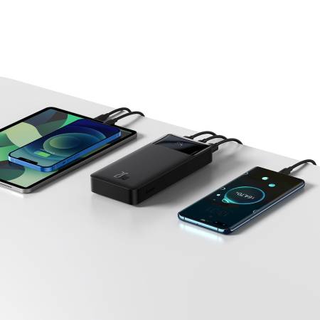 Външна батерия Baseus Bipow PPBD050501 20000mAh 20W черен + USB-A - Micro USB кабел 0.25m черен