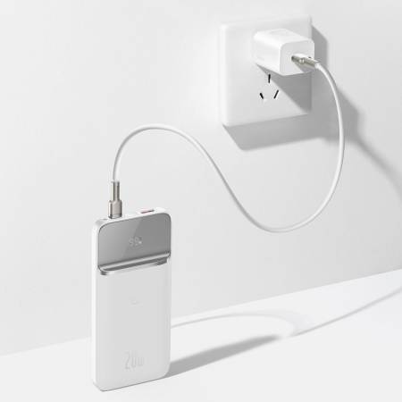 Външна батерия Baseus 10000 mAh 20W PPCX010102 безжична  - бяла