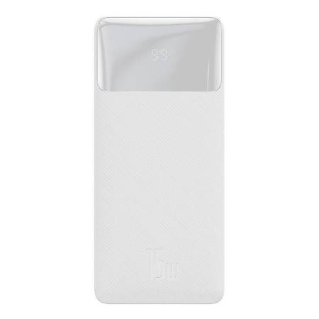 Външна батерия Baseus Bipow Digital Display 10000 mAh 15W 2 USB / USB-C PPDML-I02 - бяла