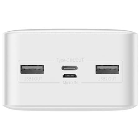 Външна батерия Baseus Bipow Digital Display PPDML-K02 30000mAh 15W  - бяла