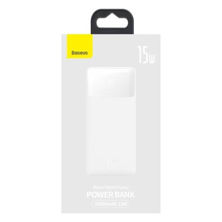 Външна батерия Baseus Bipow Digital Display PPDML-K02 30000mAh 15W  - бяла