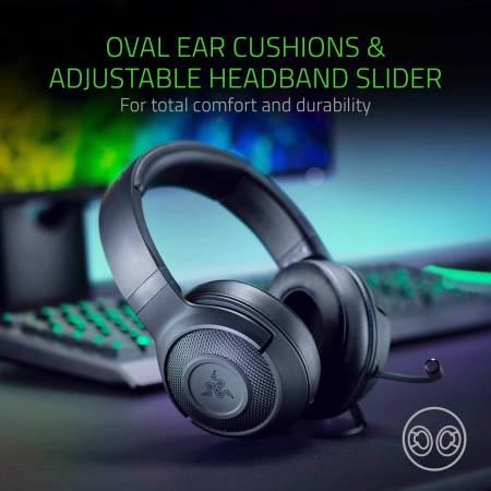 Геймърски слушалки Razer Kraken X Lite с микрофон (за PC