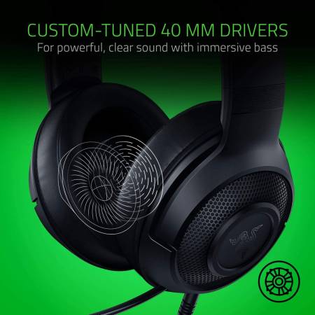 Геймърски слушалки Razer Kraken X Lite с микрофон (за PC