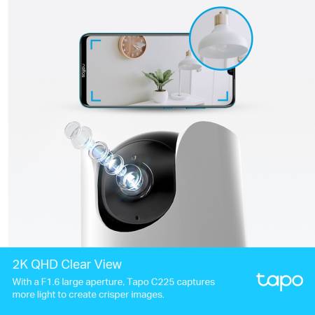 Мрежова камера TP-Link Tapo C225 Pan/Tilt с AI