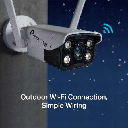 4MP външна пълноцветна Wi-Fi Bullet мрежова камера TP-Link VIGI C340-W