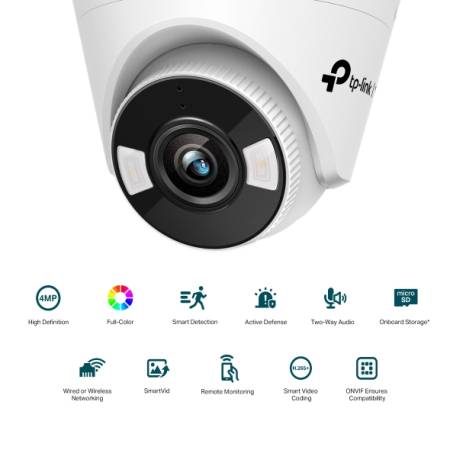 4MP пълноцветна куполна мрежова камера TP-Link VIGI C440-W(4mm)
