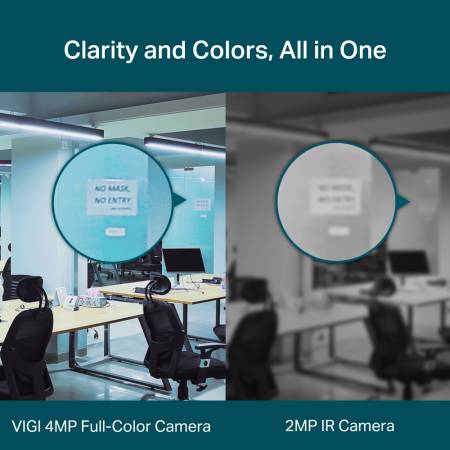 4MP пълноцветна куполна мрежова камера TP-Link VIGI C440-W(4mm)