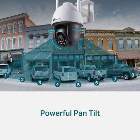 4MP Външна пълноцветна мрежова камера TP-Link VIGI C540-W(4mm) панорамна