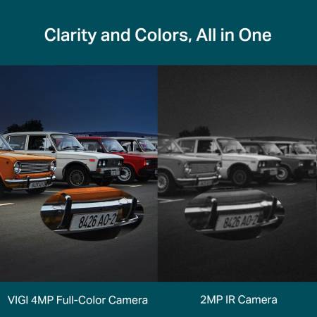 4MP Външна пълноцветна мрежова камера TP-Link VIGI C540-W(4mm) панорамна