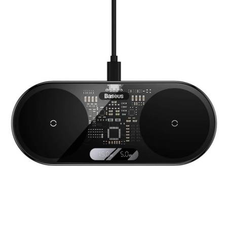 Безжично зарядно устройство Baseus WXSX010101 2in1 20W за Qi съвместими устройства