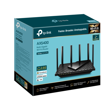 Мулти Gigabit Wi-Fi 6 рутер TP-Link Archer AX72 Pro AX5400
