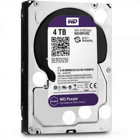Твърд диск WD Purple 3.5" 4TB SATA3 WD43PURZ